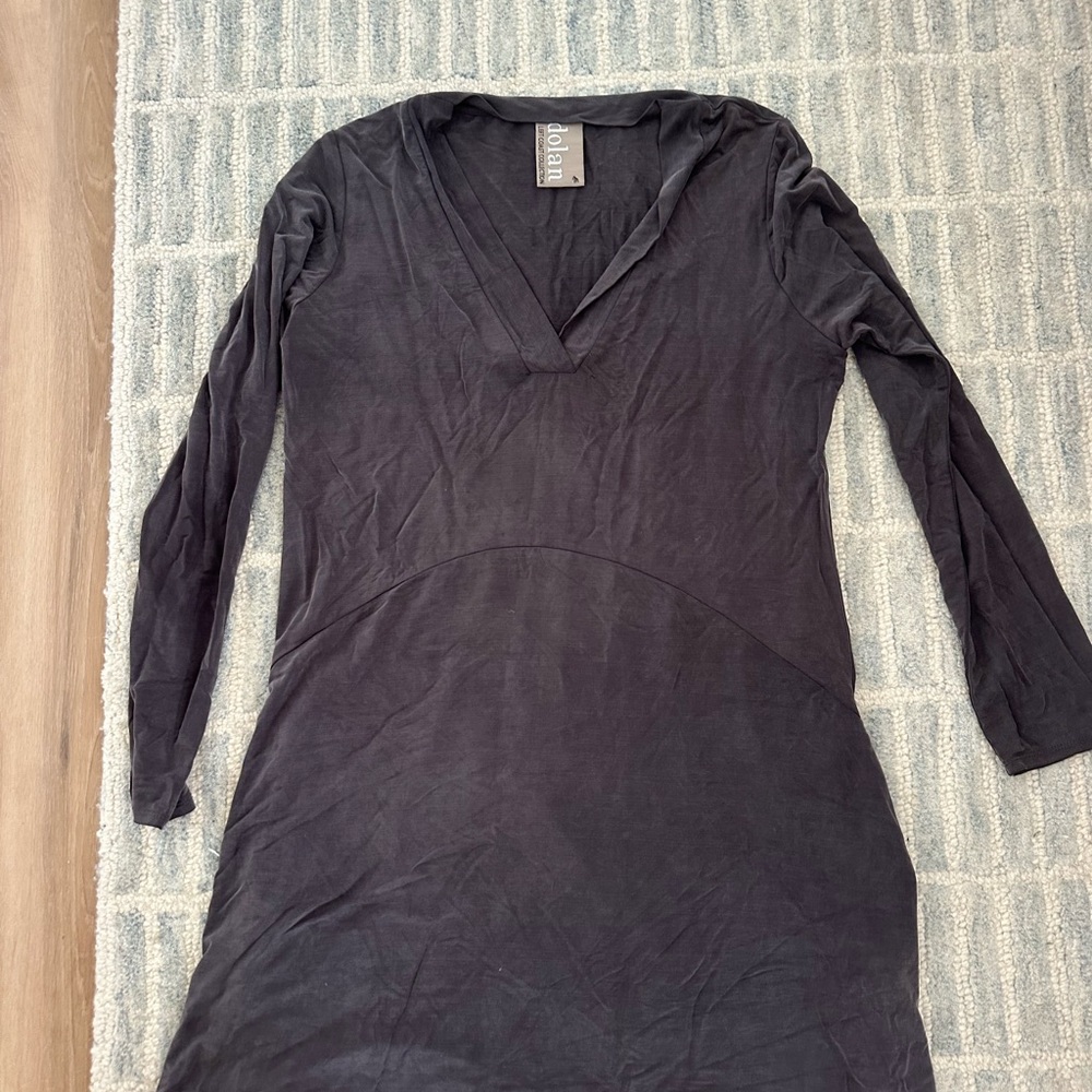 Anthropologie Charcoal Long Sleeve Dress